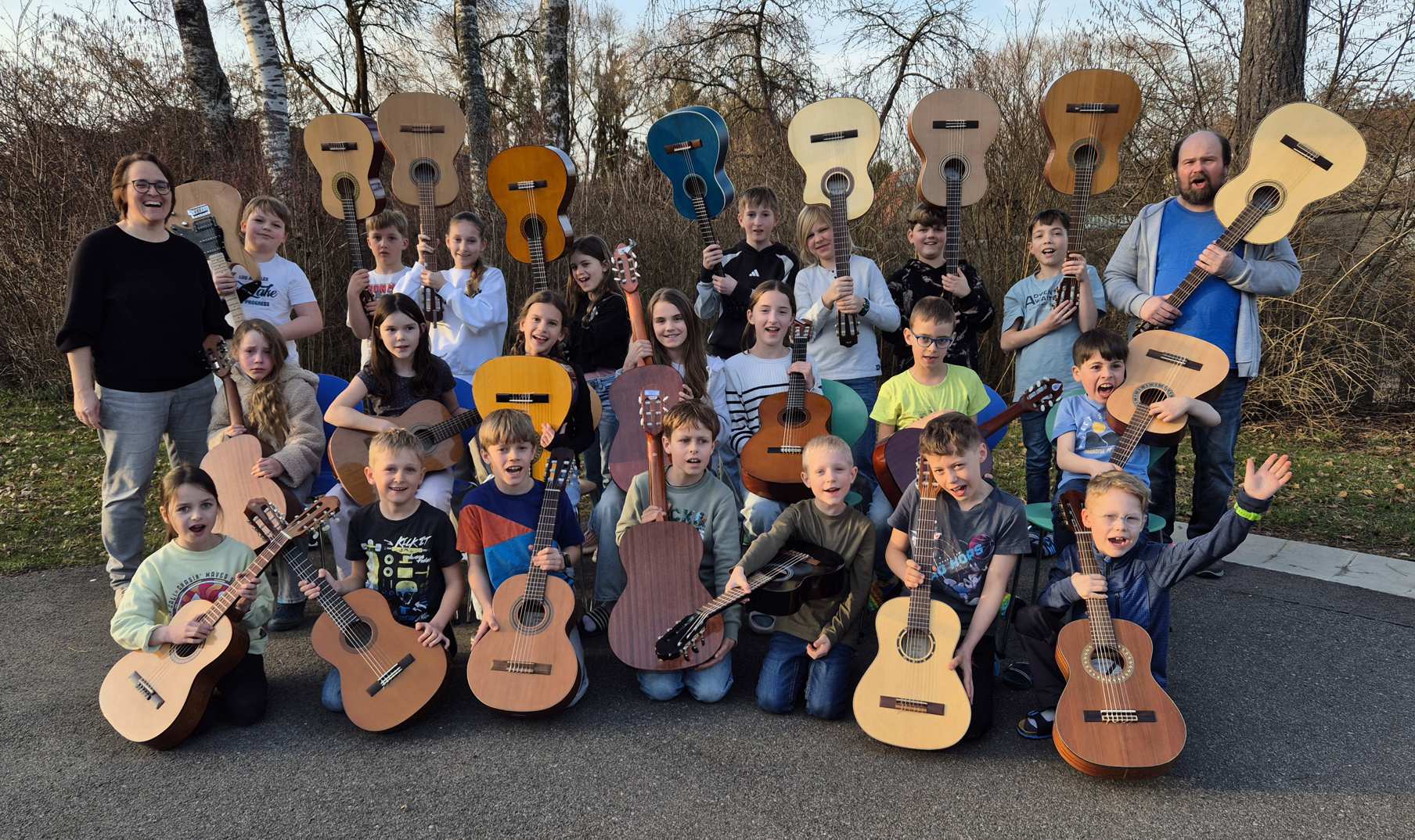 Dozenten und Teilnehmer des Kinderkurses in Reichmannshausen (hinten links: Bianca Brand, hinten rechts: Markus Joppich; es fehlt: Lukas Becker)